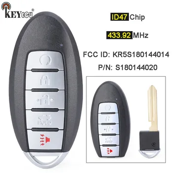 KEYECU 433.92 MHz ID47 Chip FCC ID: KR5S180144014, S180144020 Smart Nuotolinio Rakto Pakabuku 5 Mygtuką 