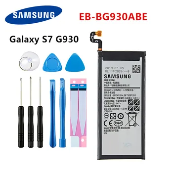 SAMSUNG Originalus EB-BG930ABE 3000mAh Baterija Samsung Galaxy S7 SM-G930F G930FD G930W G930A G930V/T G930FD G9300 +Įrankiai