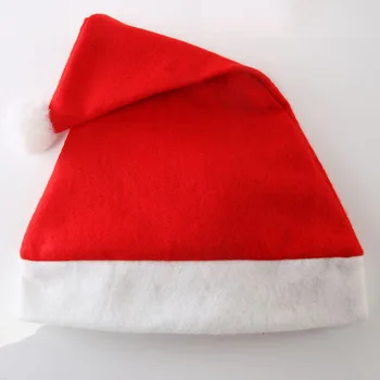 Aukščiausios klasės prabangus Kalėdų skrybėlę suaugusiems didelis kamuolys pliušinis Kalėdų skrybėlę ir Raudoną Kalėdų Senelio skrybėlė vyrams ir moterims