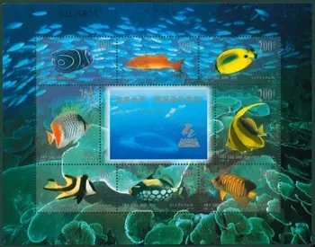 1Sheet Naująjį Kinijos Pašto Antspaudo 1998-29 Povandeninio Pasaulio Koralinis Rifas Dekoratyvinės Žuvys, Mini Lapo Ženklų MNH